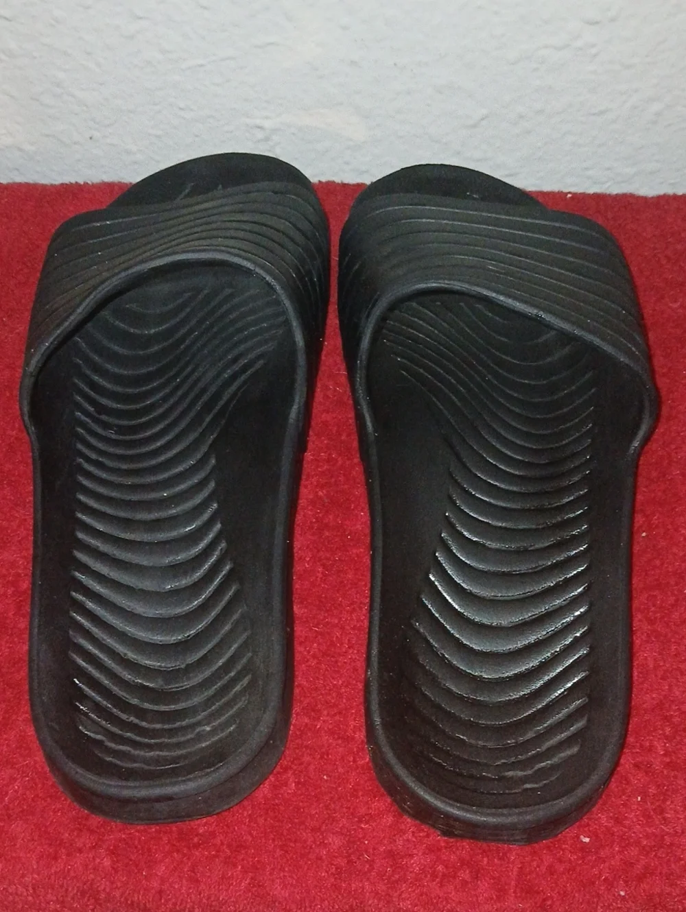 Men's Black Slide Sandals - Comfortable Everyday Pool Slides